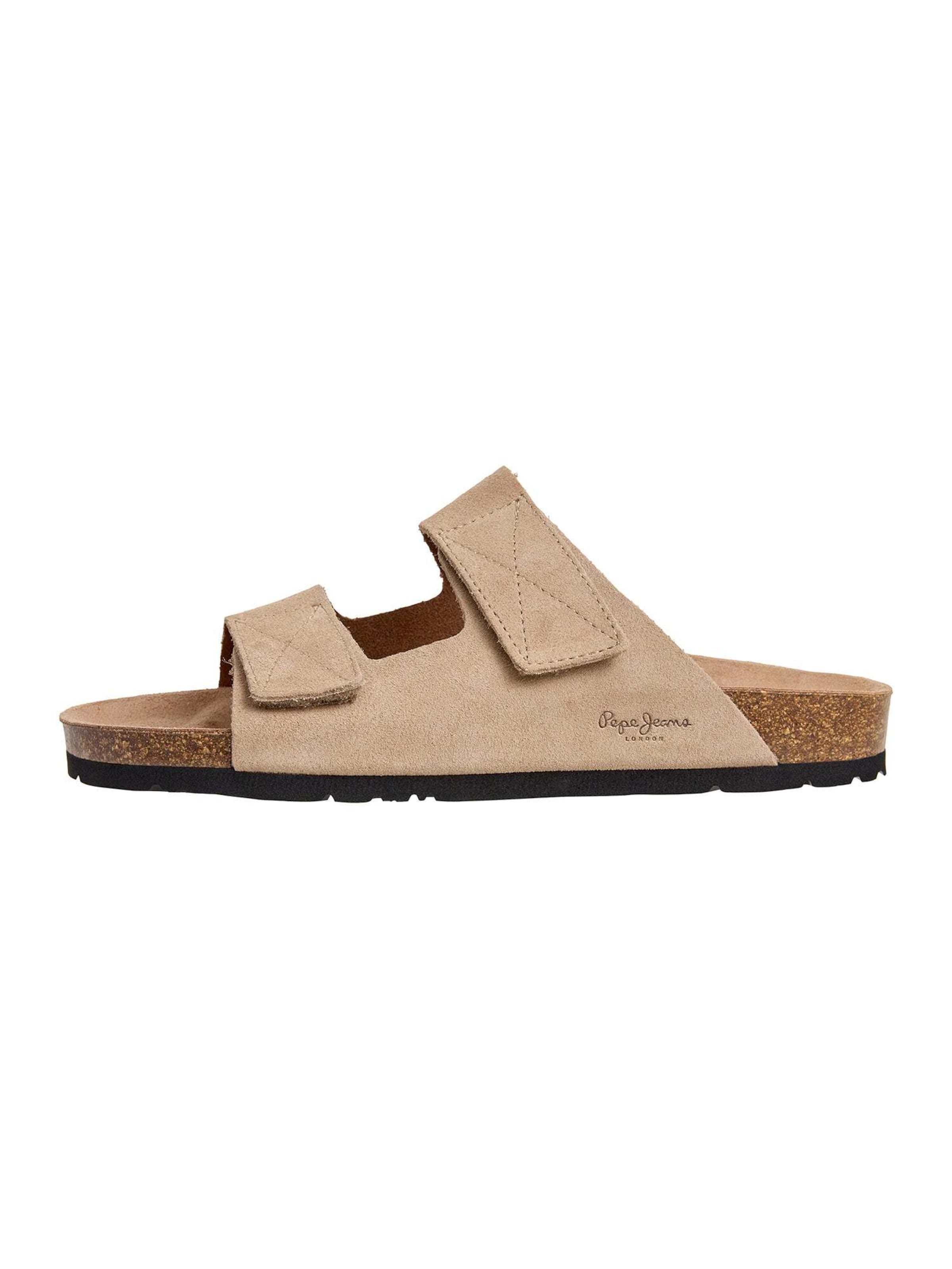 Pepe Jeans Pantolette in Beige: Vorderseite