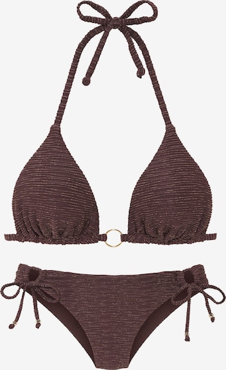 XS/A/B dydžio Bikinis iš LASCANA, spalva – ruda / Auksas, Prekių apžvalga
