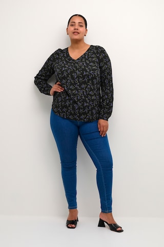 KAFFE CURVE Bluse 'Ami in Schwarz