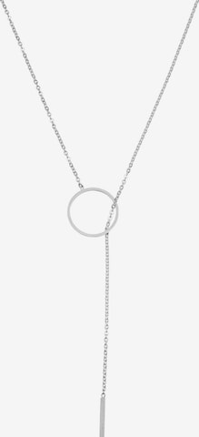 Chic by Lirette - Colar 'Necklace Circle Bar' em prata: frente