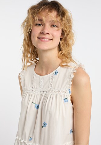 Robe d’été DreiMaster Vintage en blanc