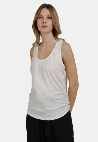 DreiMaster Vintage Top in White: front