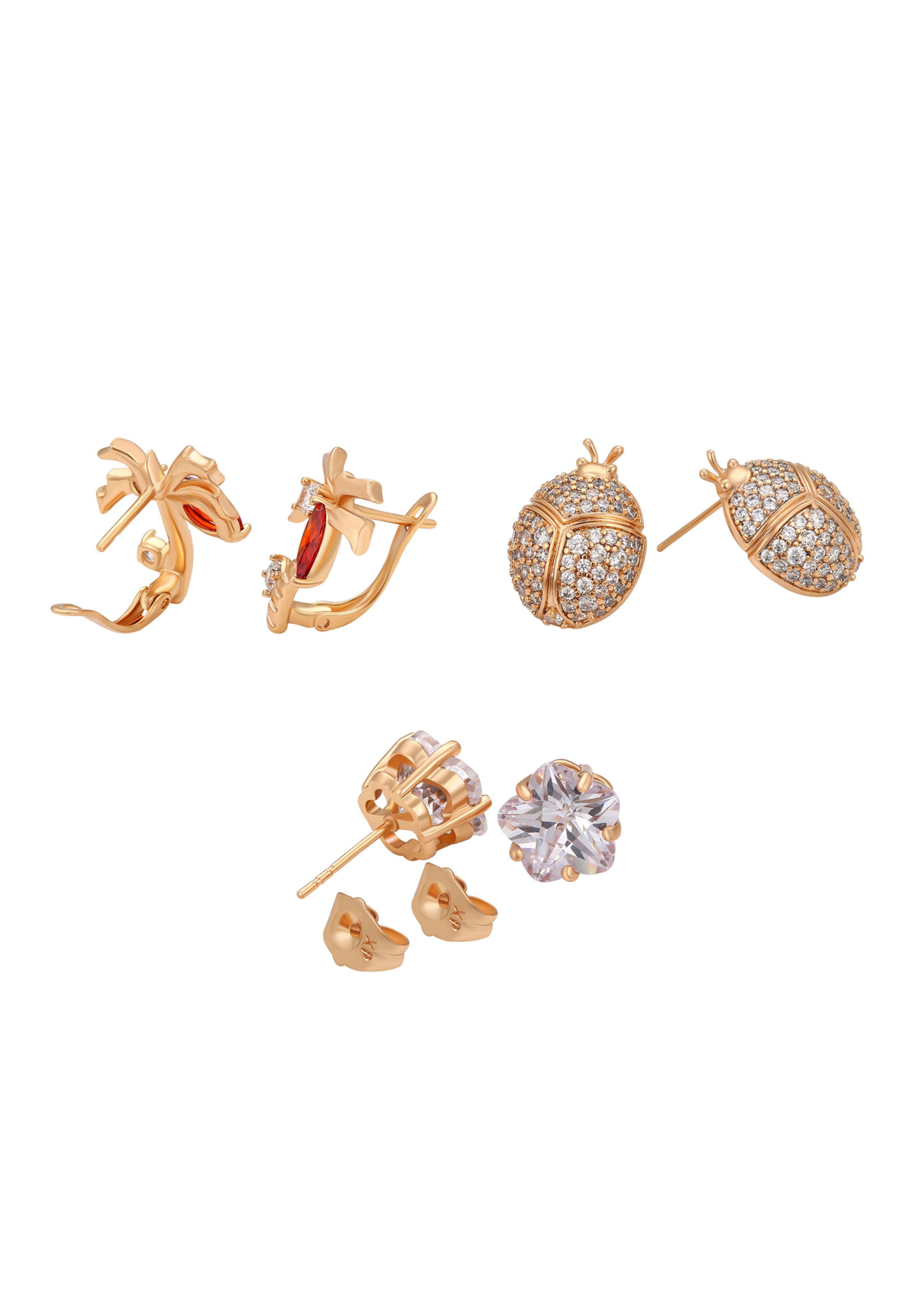 faina Earrings in Gold: front