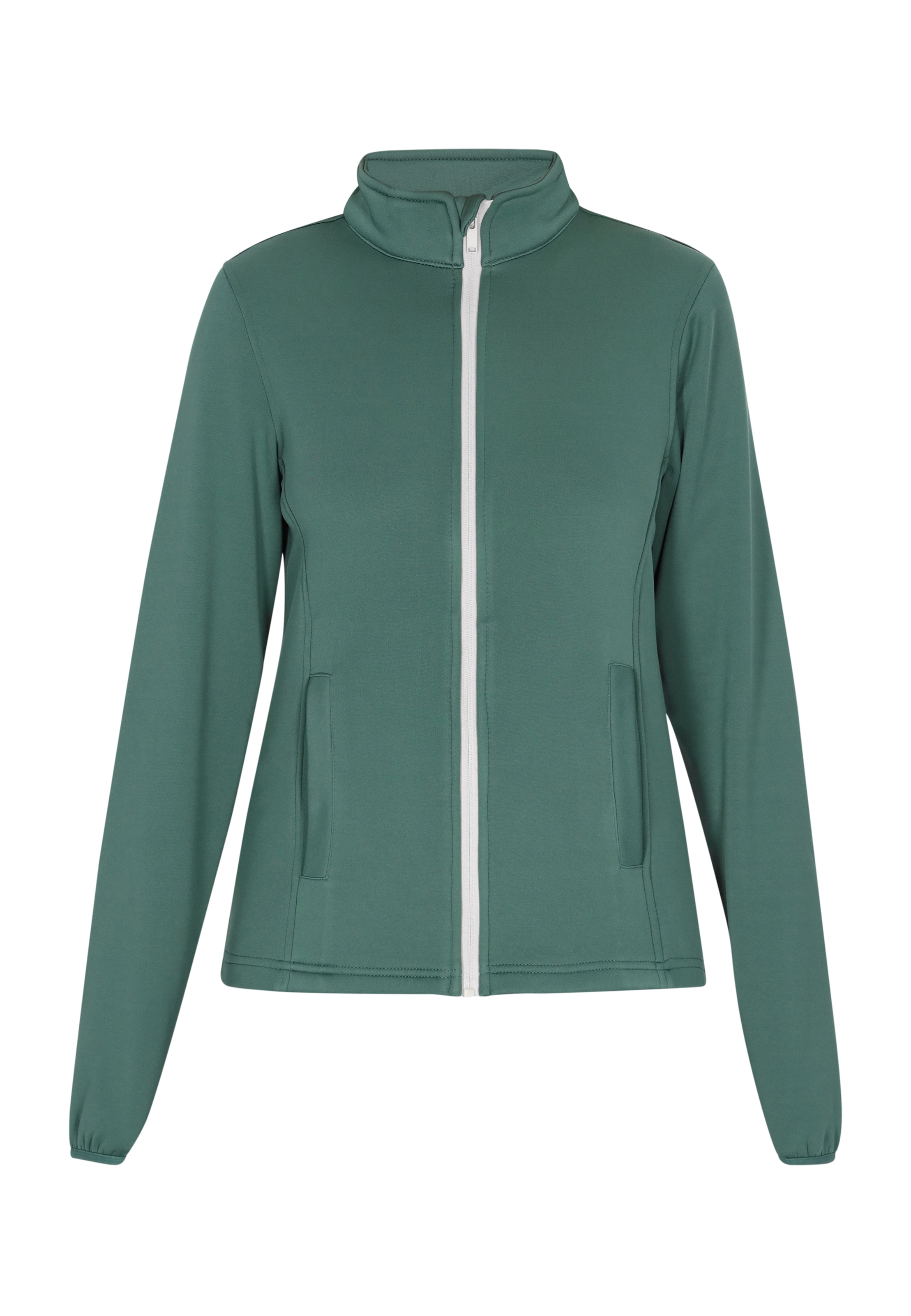 hoona Sweatvest in Groen: voorkant