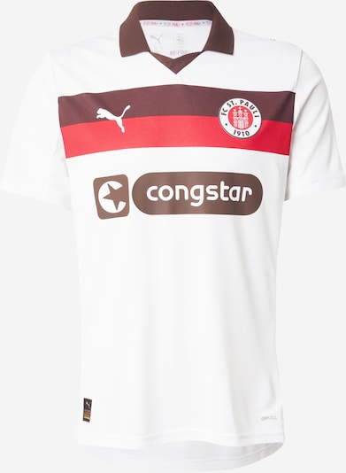 PUMA Dres 'FC St. Pauli 25/26' u smeđa / crvena / crna / bijela, Pregled proizvoda