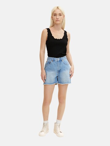 TOM TAILOR DENIM Regular Shorts in Blau: predná strana