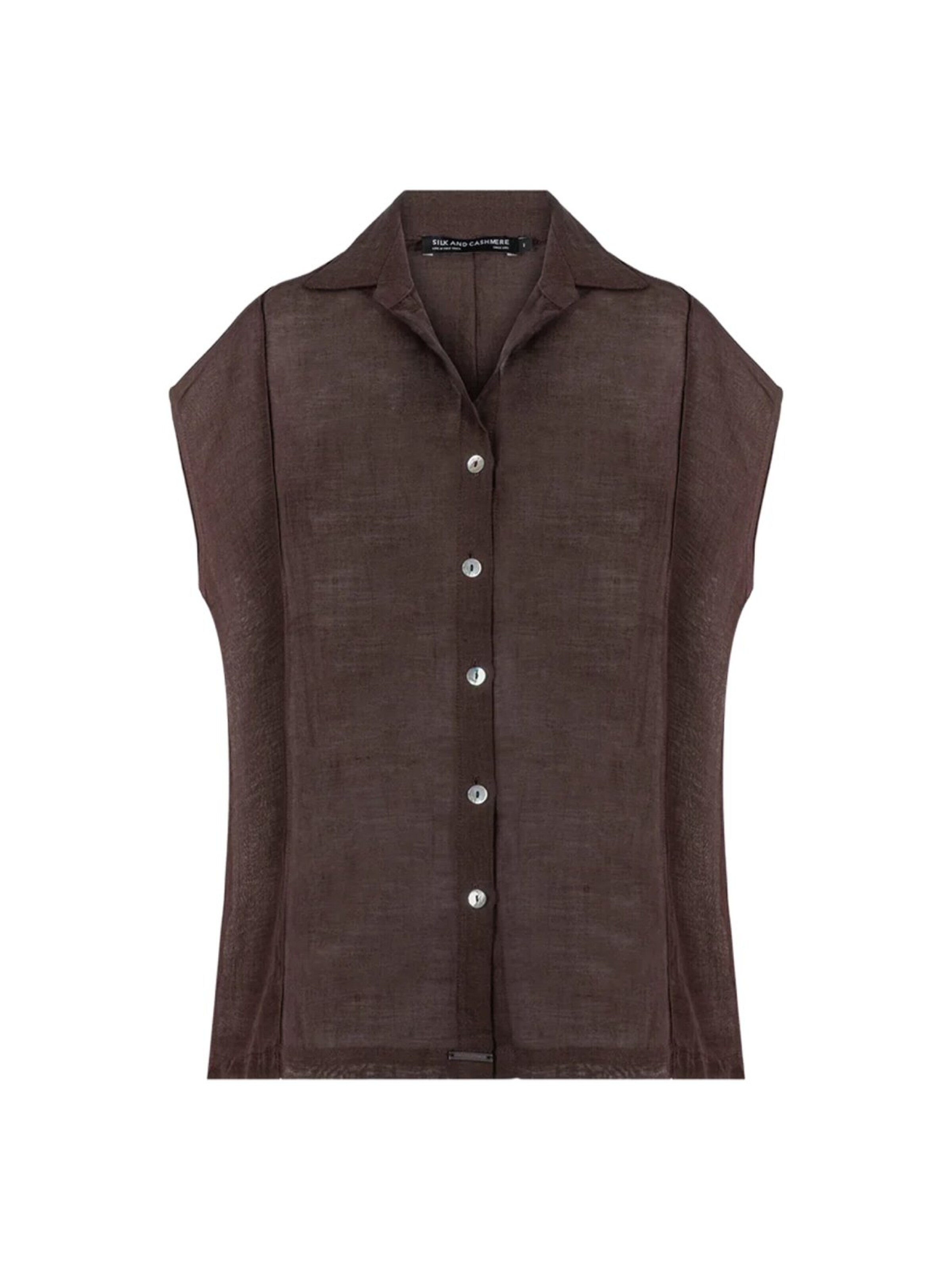 SILK & CASHMERE Shirt‌‌‌‌‌ in Braun: Vorderseite