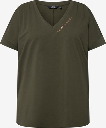 T-shirt Ulla Popken en vert : devant