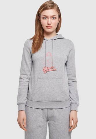 Merchcode Sweatshirt 'Wonder Woman' in Grau: Vorderseite