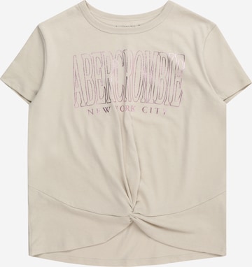 T-Shirt Abercrombie & Fitch en beige : devant