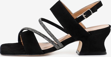 CAFè NOIR Sandaal in Zwart: voorkant