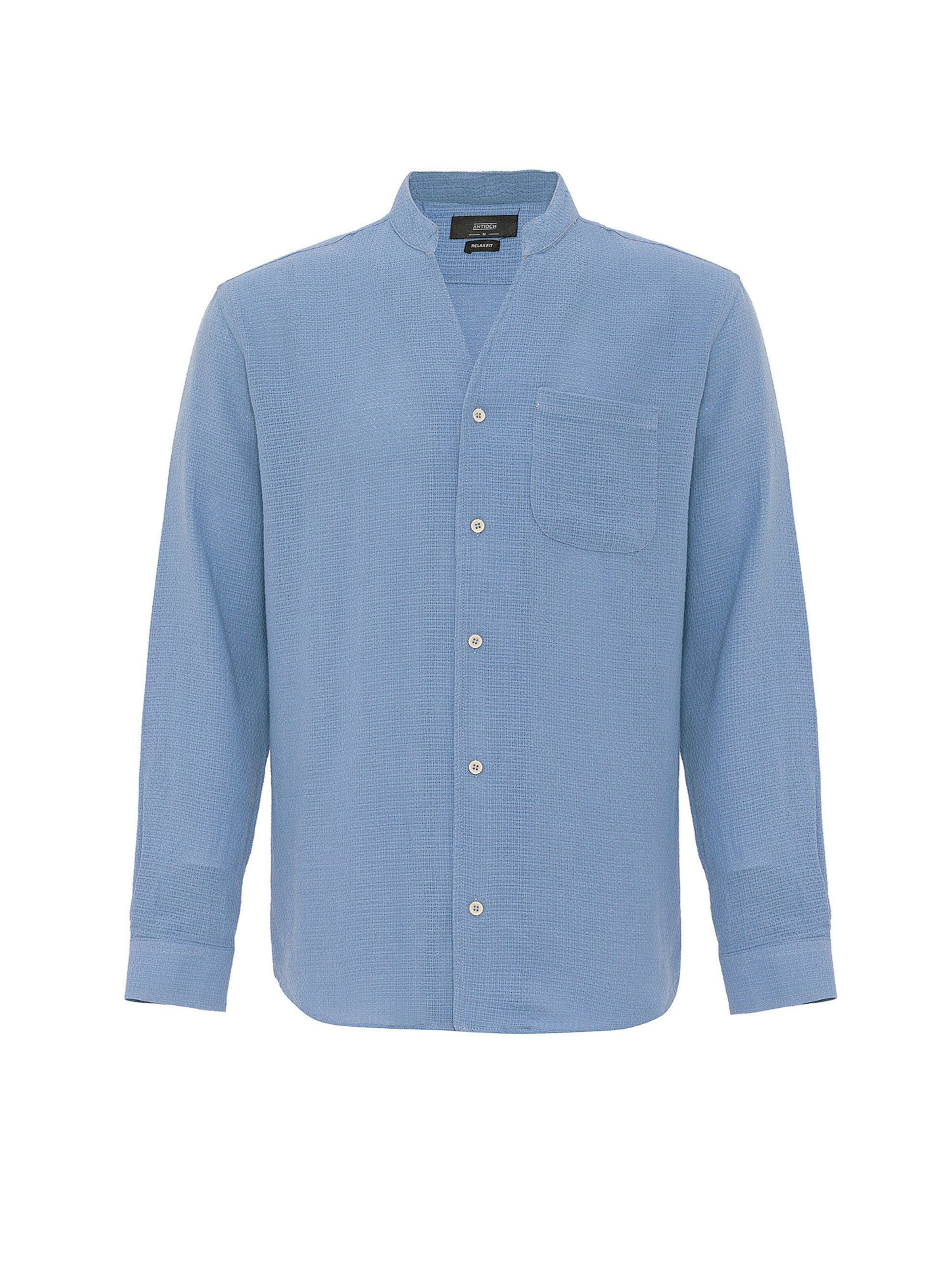 Fit confort Chemise Antioch en bleu : devant