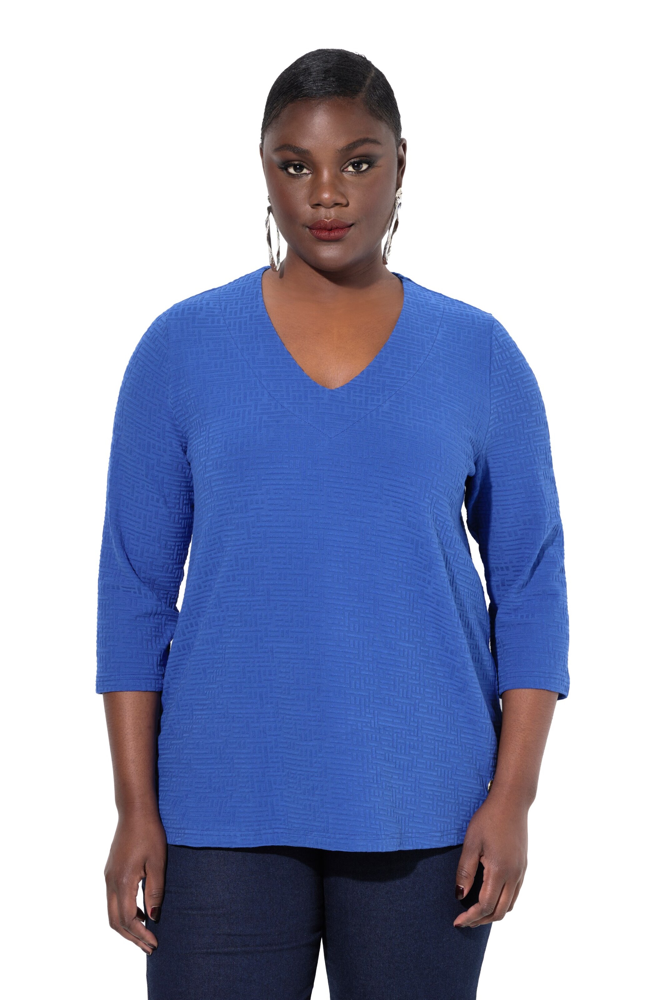 Ulla Popken Shirt in Blauw: voorkant