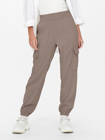 ONLY Tapered Cargo trousers 'ONLARIS' in Brown: front