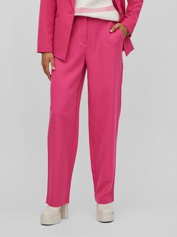 VILA Regular Pants 'Kamma' in Pink: front