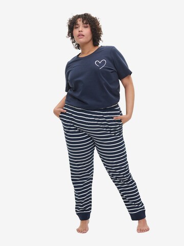 Pantalon de pyjama 'MSOMA' Zizzi en bleu