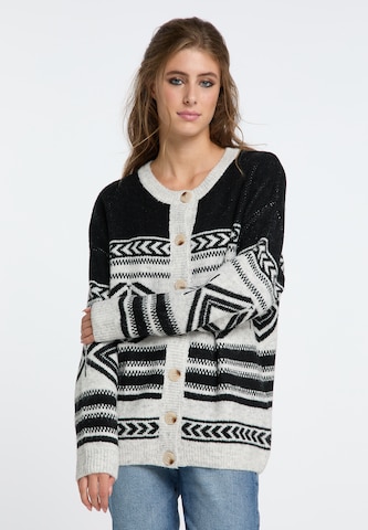 IZIA Knit Cardigan in Black: front