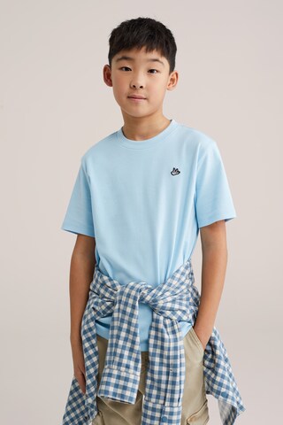 T-Shirt WE Fashion en bleu : devant