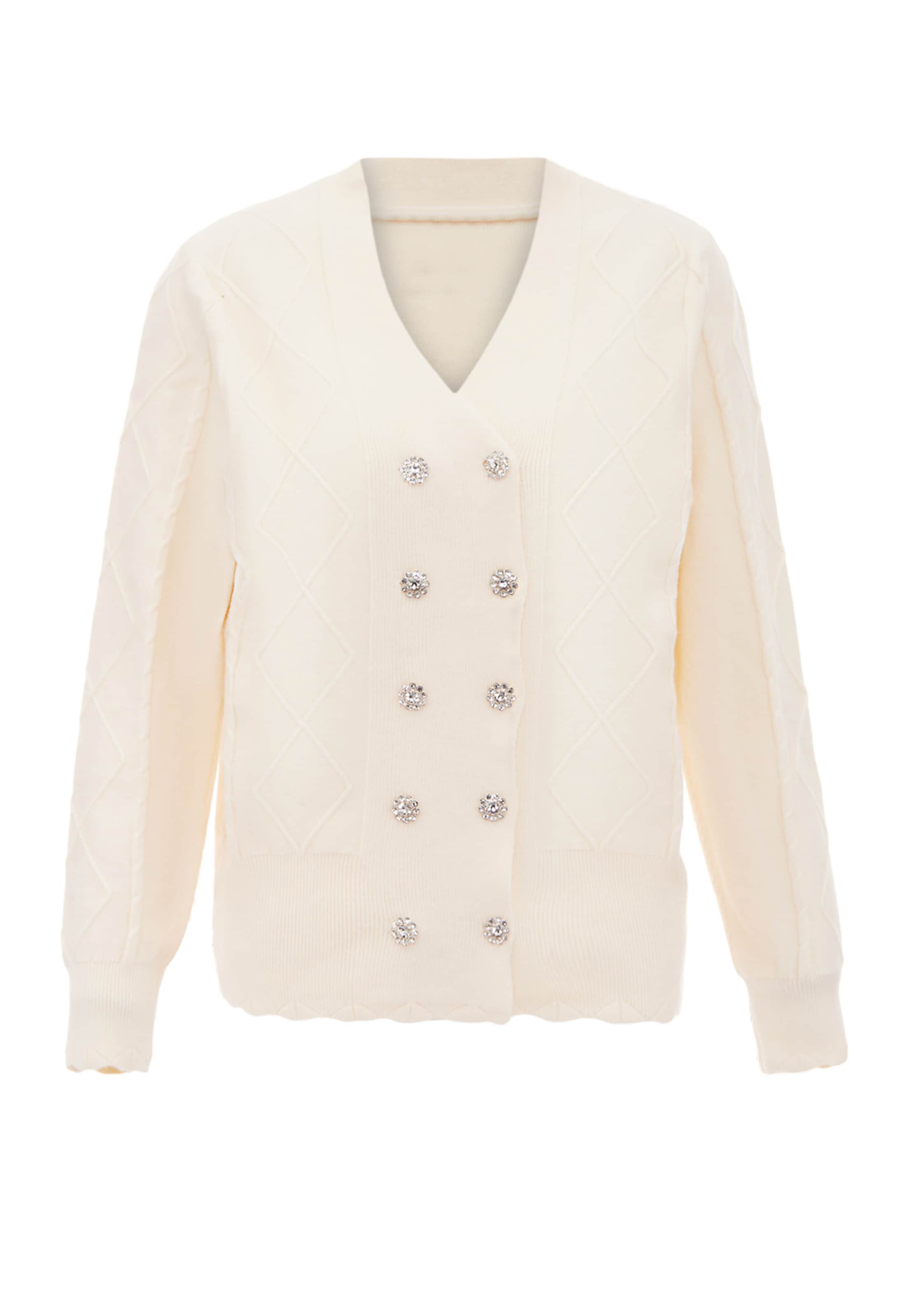 carato Knit cardigan in White: front