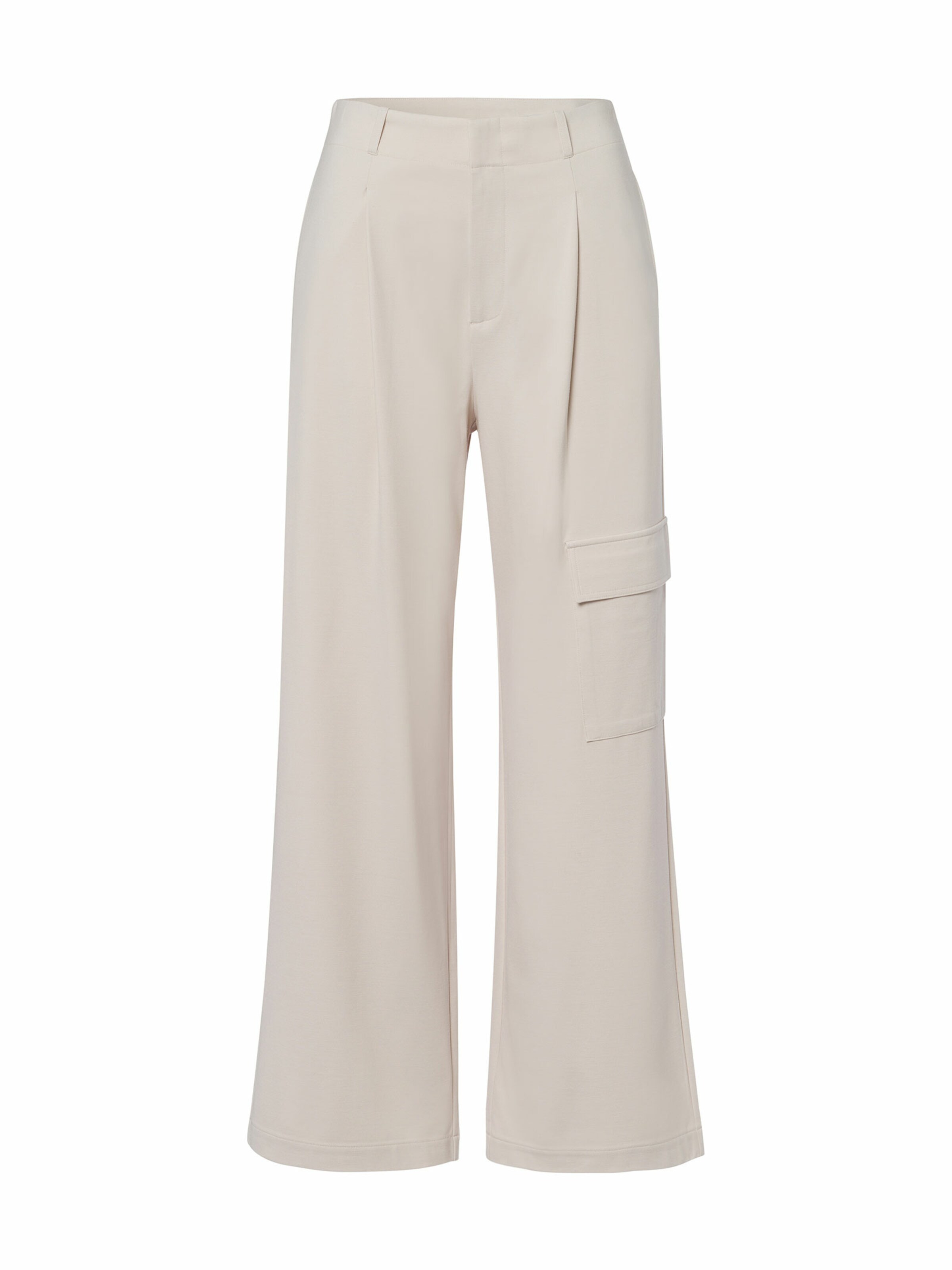 Les Lunes Wide Leg Cargobukser 'Ariaa' i beige: forside