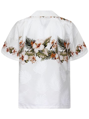 Pacific Legend Regular fit Button Up Shirt 'Blumen' in White