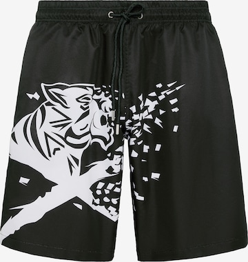 Plein Sport - Bermudas en negro: frente