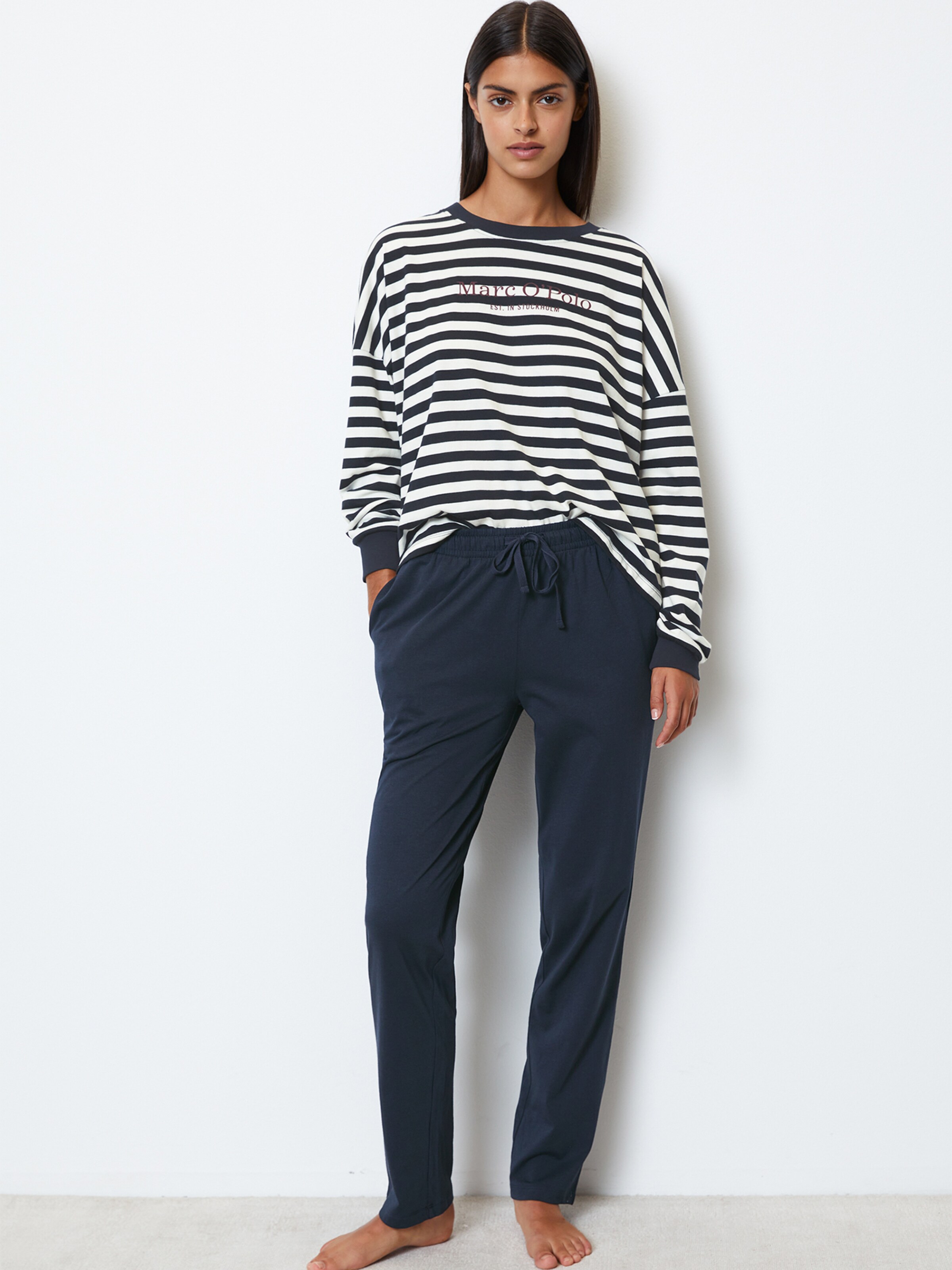 Marc O'Polo Pajama ' Mix & Match Cotton ' in Blue: front