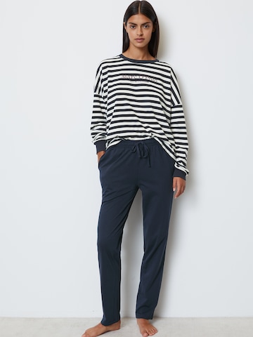 Marc O'Polo Pajama ' Mix & Match Cotton ' in Blue: front