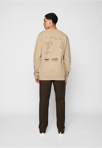 MT Men Sweatshirt 'Cash Only' in Beige