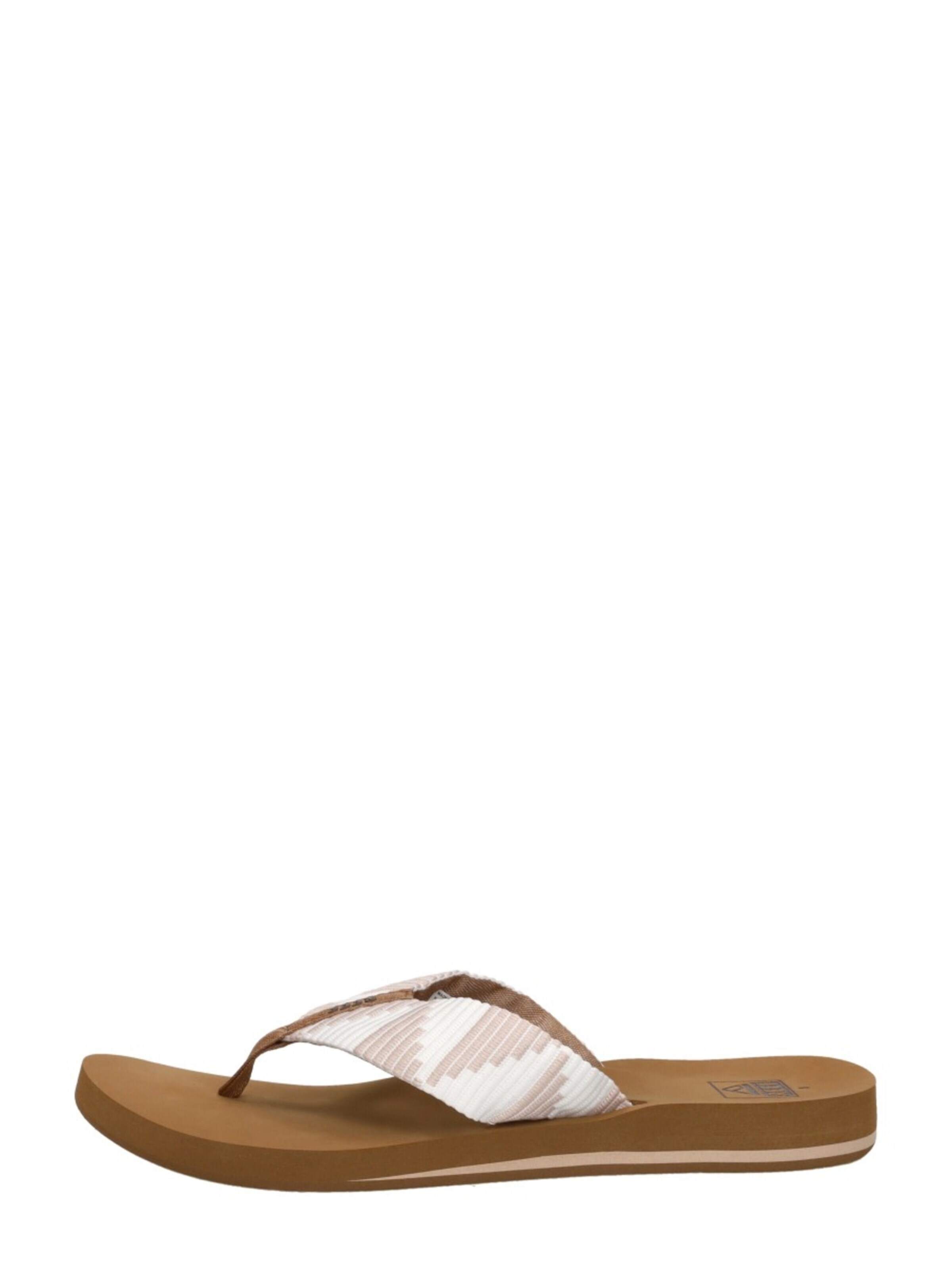 REEF Teenslipper 'Reef Spring Woven' in Beige: voorkant
