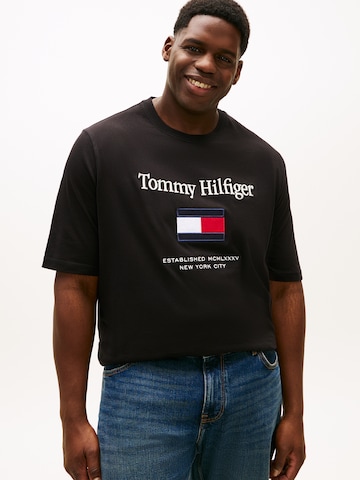 Tommy Hilfiger Big & Tall Shirt in Black: front