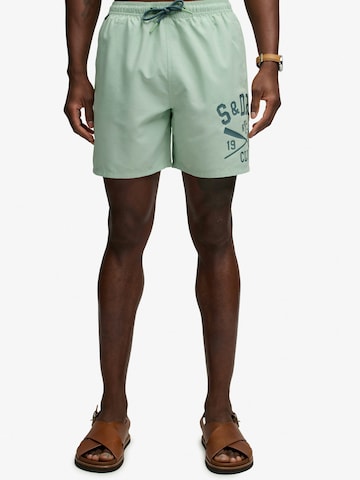 Pantaloncini da bagno di Superdry & Co in verde: frontale