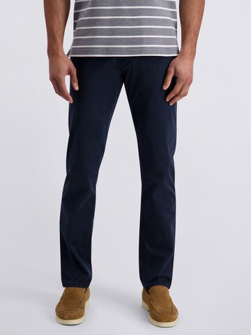 PIERRE CARDIN Tapered Chino trousers 'Lyon' in Blue: front