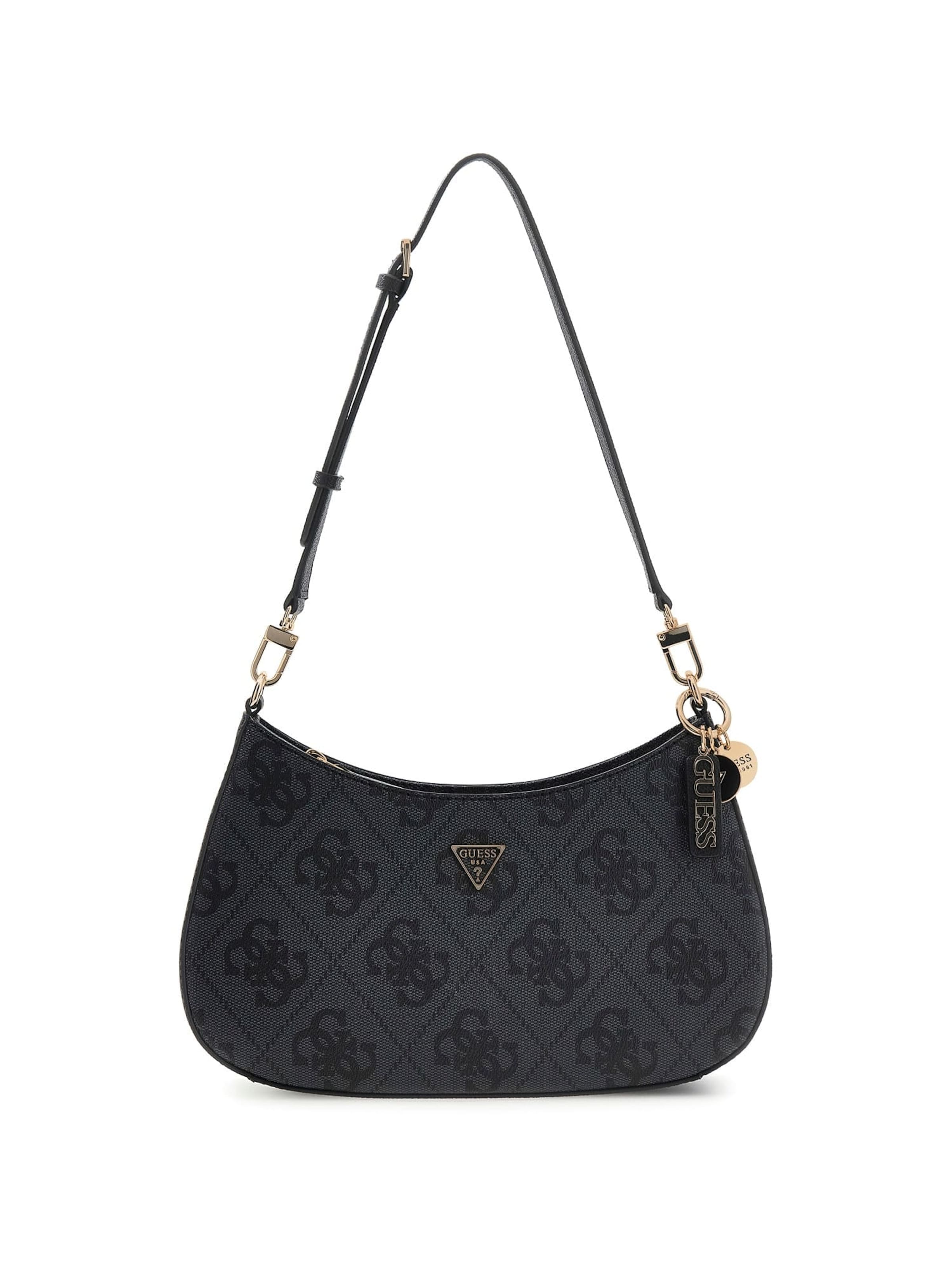 GUESS Τσάντα ώμου 'Noelle' σε μαύρο: μπροστά