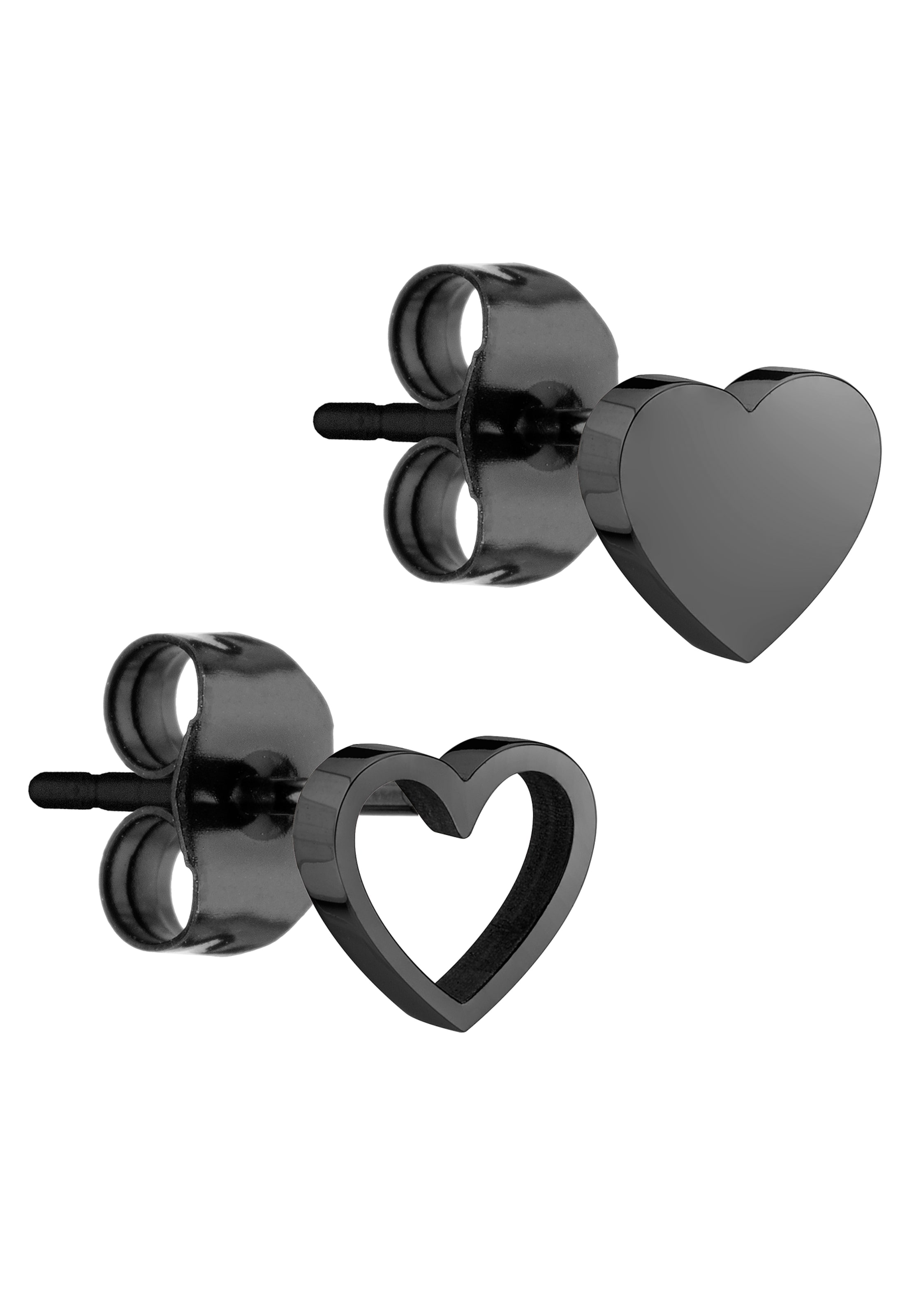 Liebeskind Berlin Ohrstecker in Schwarz: Vorderseite