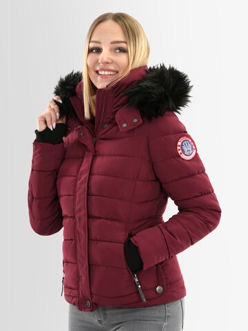 NAVAHOO Winter Jacket 'Chloe' in Red: front