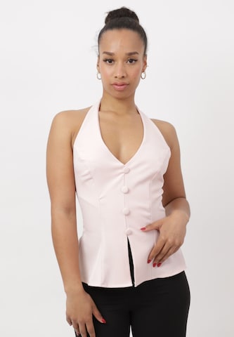 Elara Top in Pink: front