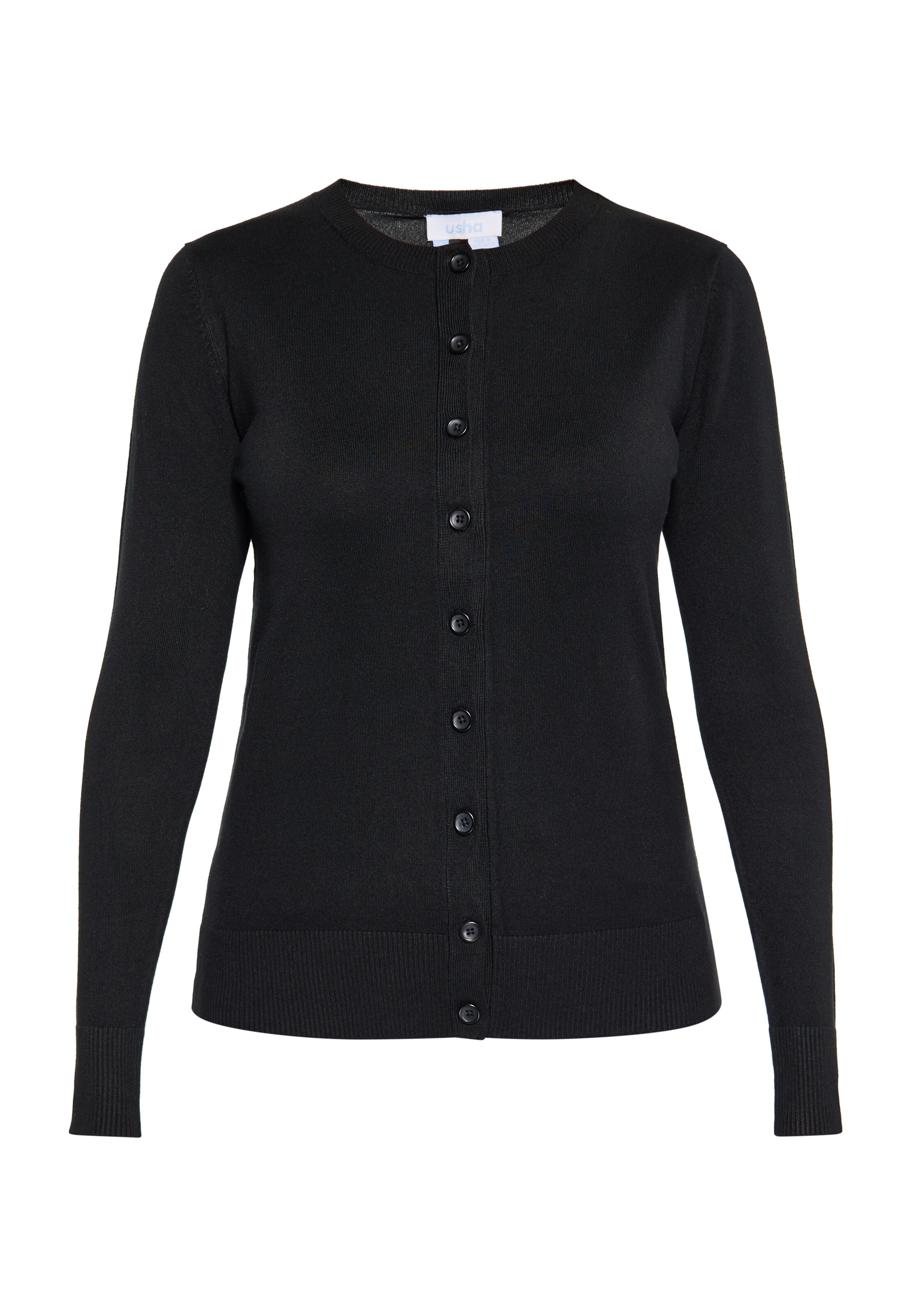 usha BLUE LABEL Вязаная кофта в Черный: спереди