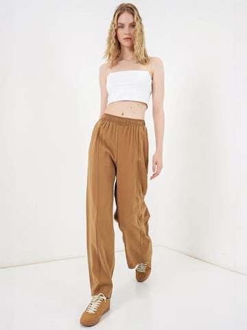 Wide Leg Pantalon Bigdart en marron