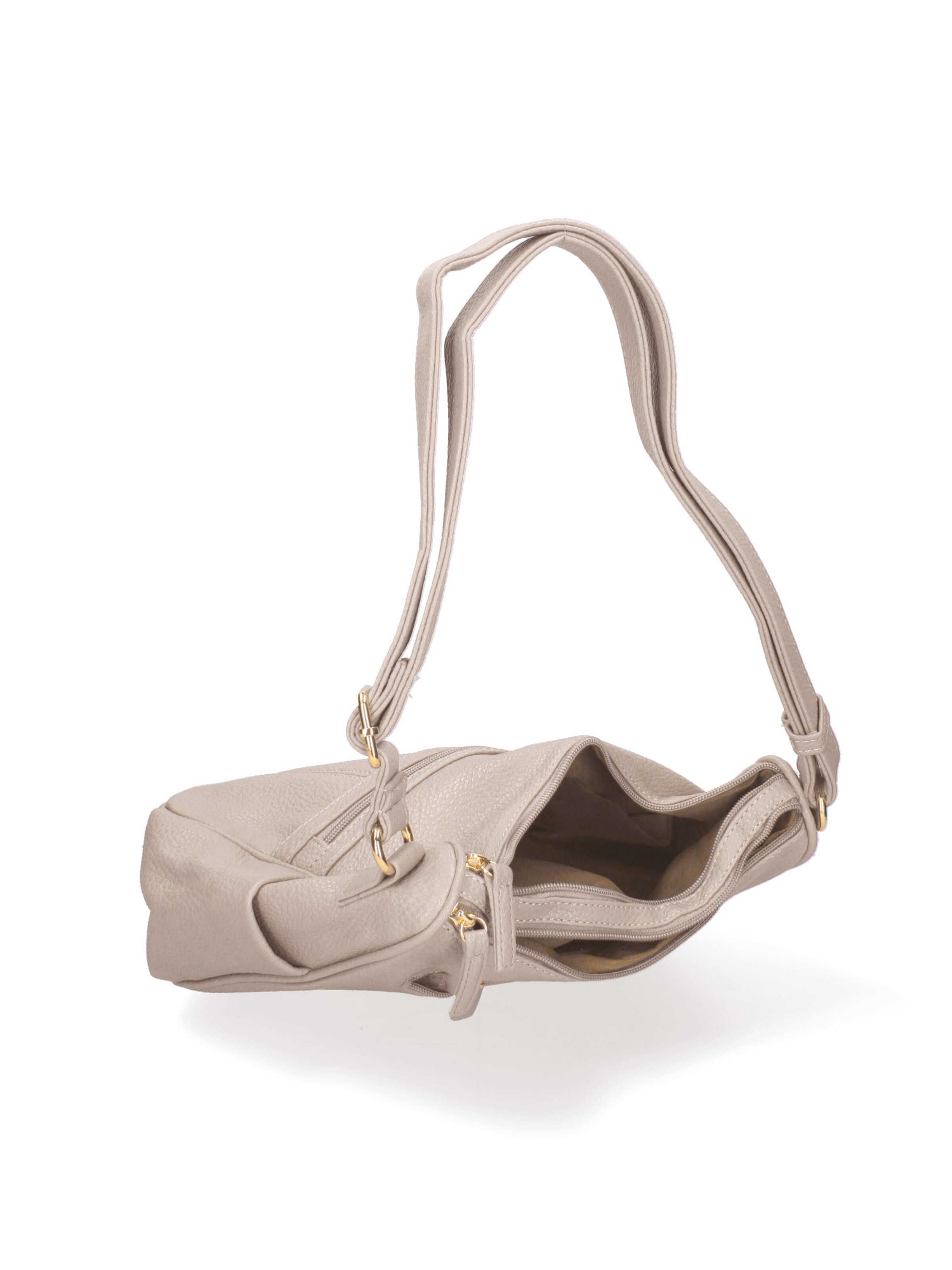 Borsa a tracolla 'Borsa a Tracolla Donna B Cavalli Ecopelle Zip Tasche Multiple 28x24cm' di B. Cavalli in beige