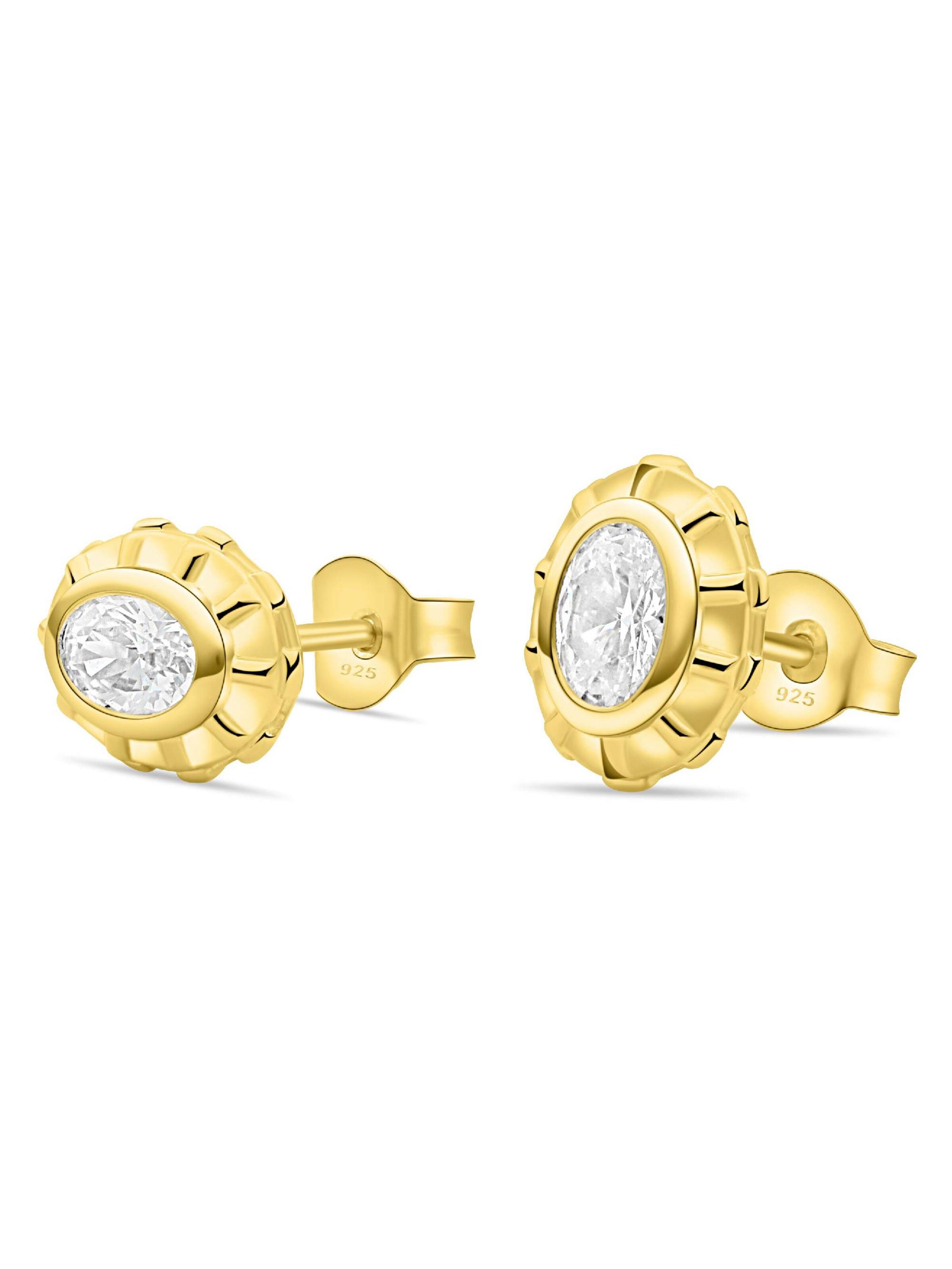 Tony Fein Earrings 'Oval' in Gold