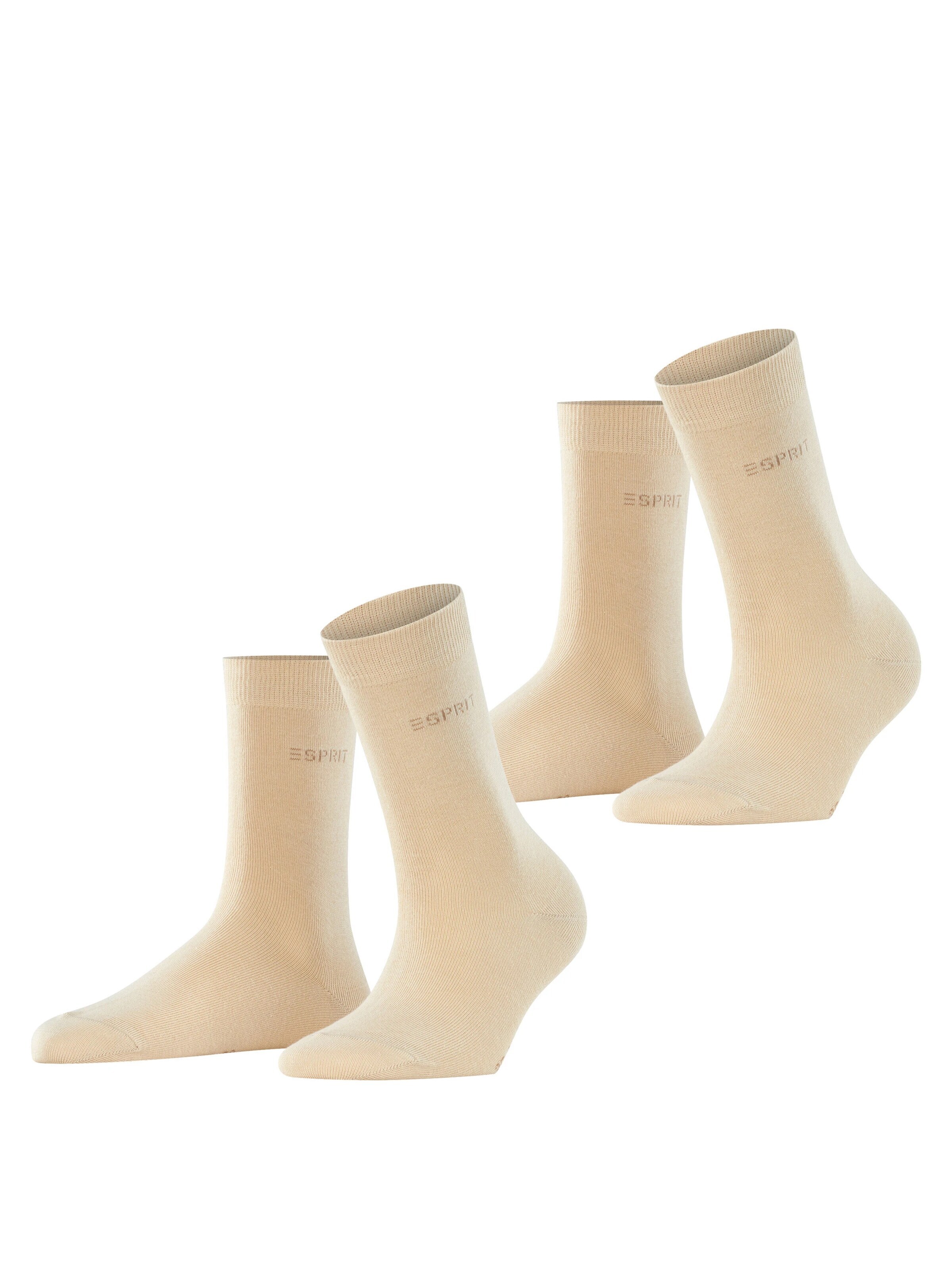 ESPRIT Socken 'Uni 2-Pack'‌ in Beige: Vorderseite