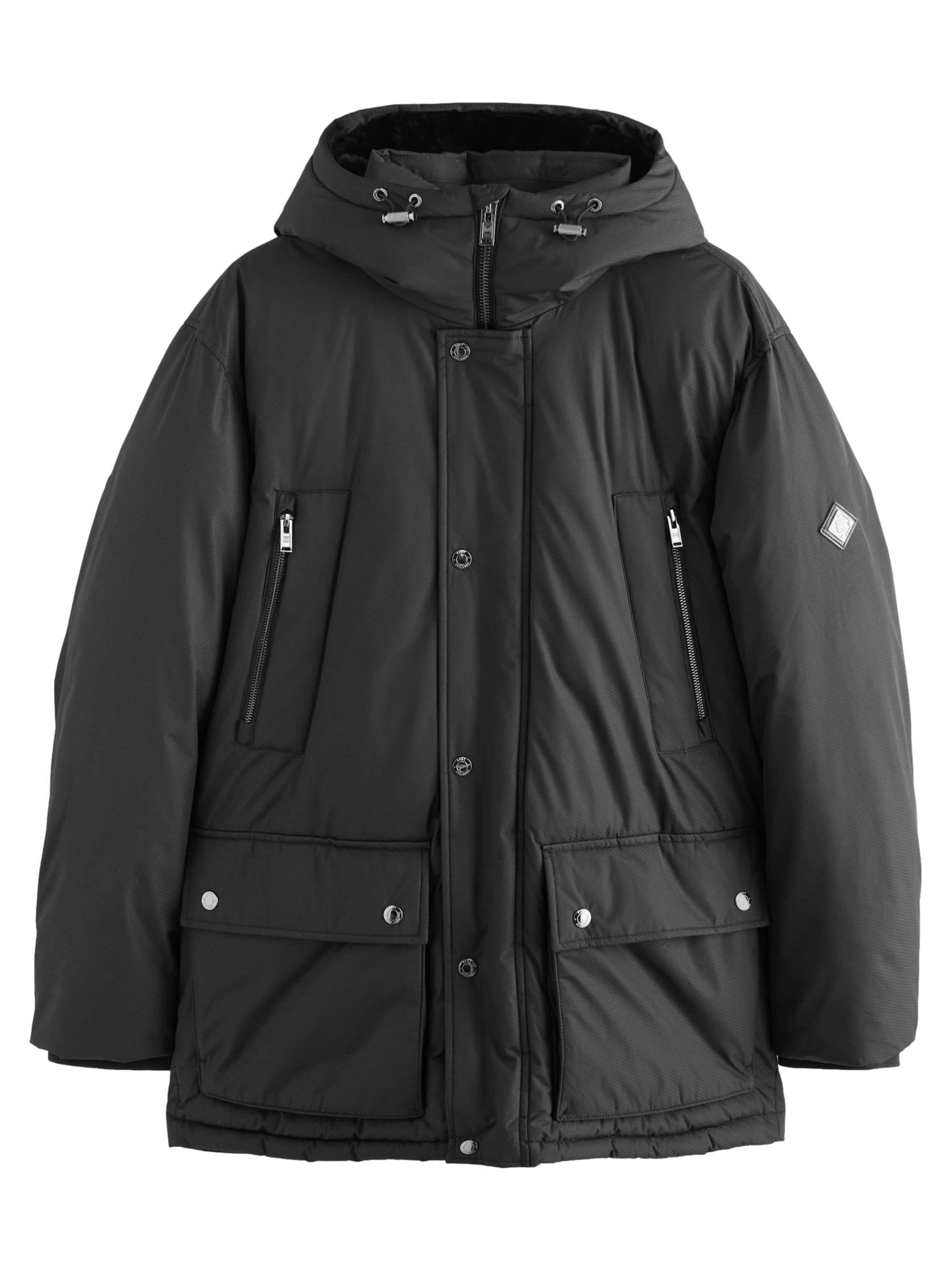 Next Vinterparkas i svart: framsida