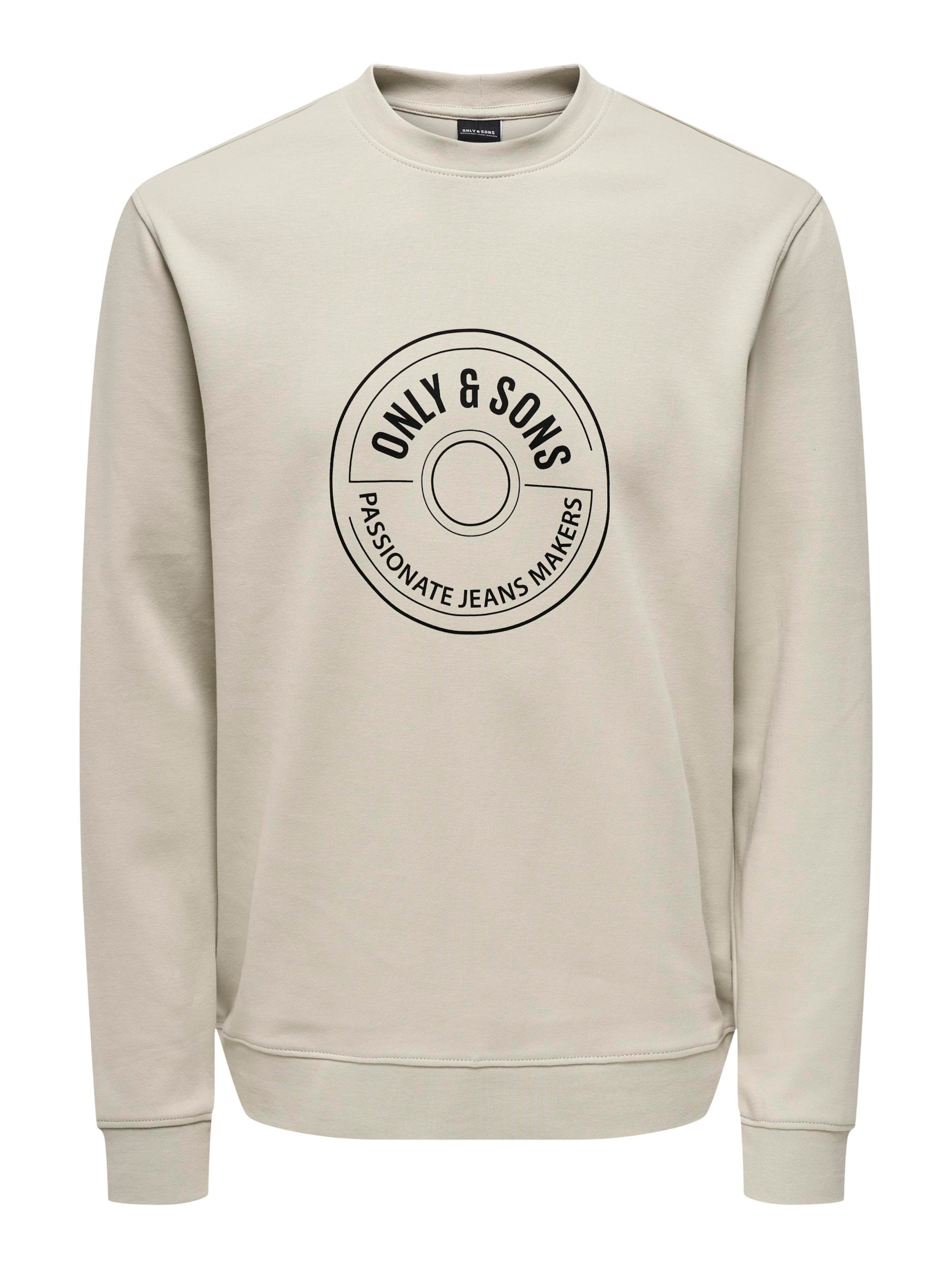 Only & Sons Sweatshirt 'Lamer' in Cream / Black, Item view