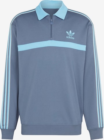 Bluză de molton 'Collared' de la ADIDAS ORIGINALS pe albastru: față