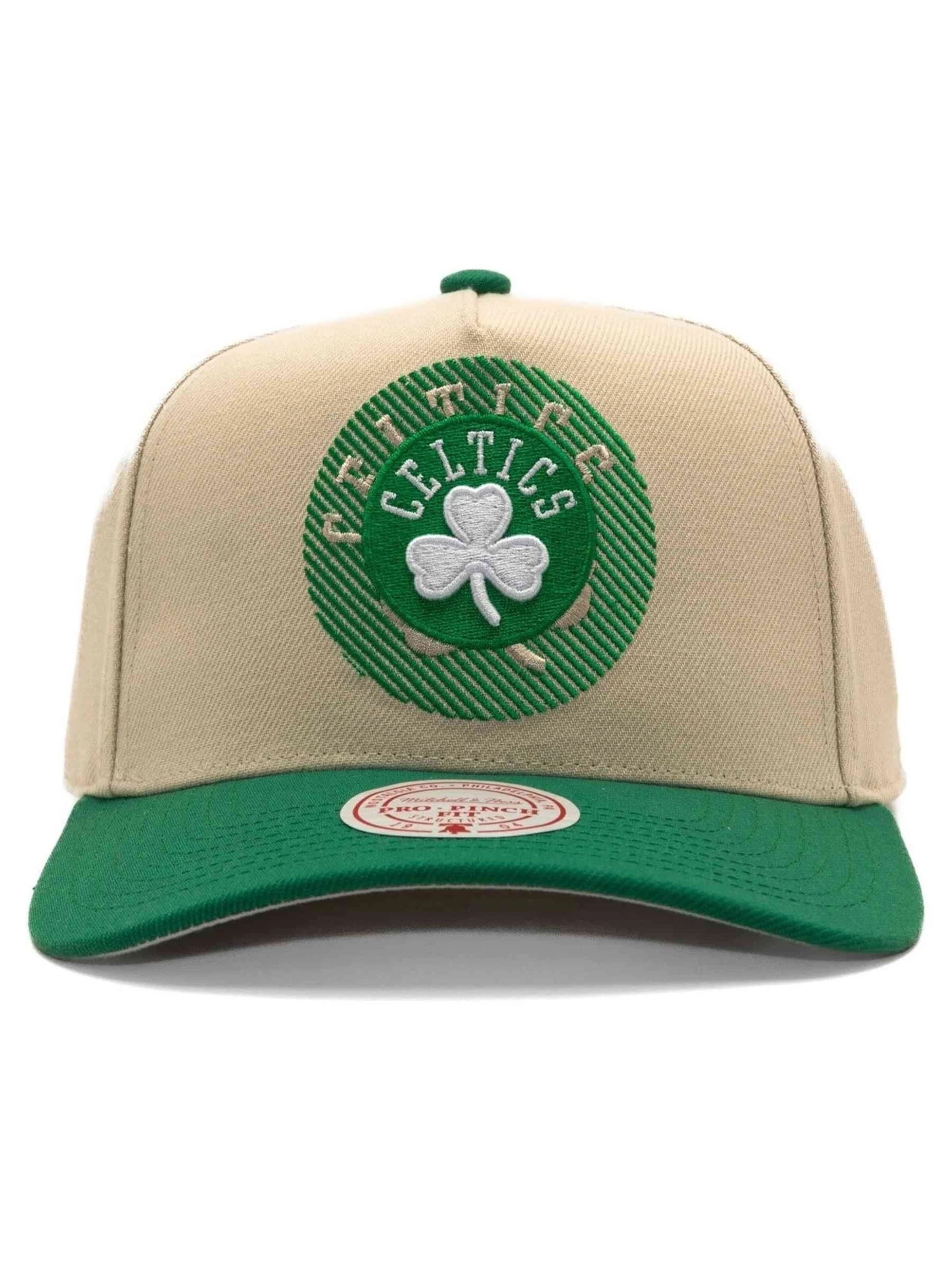 Mitchell & Ness - Gorra 'Gorra mitchell & ness off white celtics tilted pro snapback' en beige