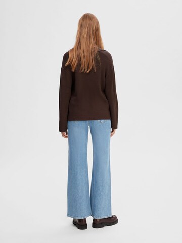 SELECTED FEMME Wide Leg Jeans in Blau