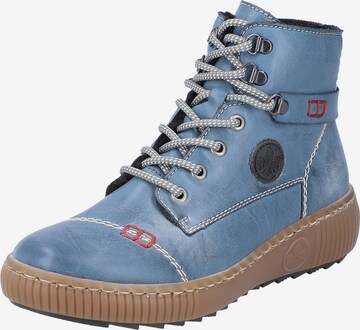 Rieker - Botines con cordones en azul: frente