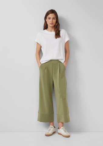 Wide Leg Pantalon à pince s.Oliver en vert