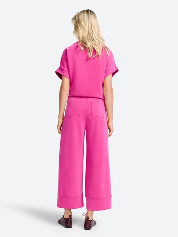 Rich & Royal - Pierna ancha Pantalón plisado en rosa